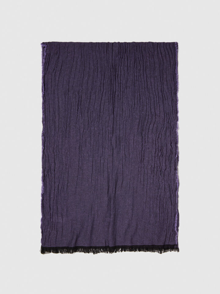 Yarn dyed scarf - null - Plum | Sisley image number 2